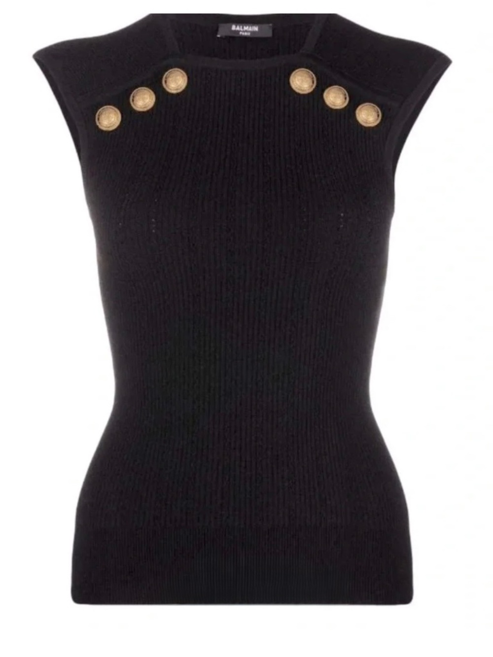 Balmain gold button top S